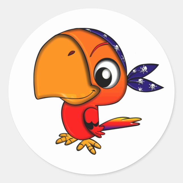 Parrot Pirate Stickers (Front)