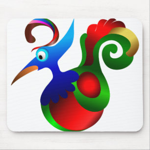 Parrot Plumes Ave Avian Bird Decorative Feather Mouse Mat