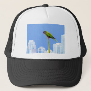 ~Parrot~ POP ART HAT, BLUE Trucker Hat