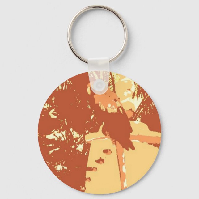 Parrot Pop Art Key Ring (Front)