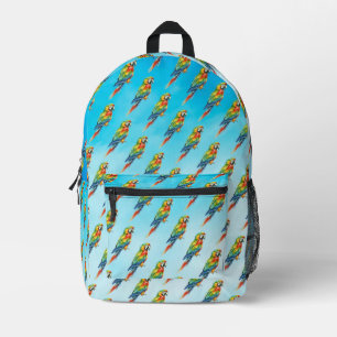 Parrot Printed Backpack