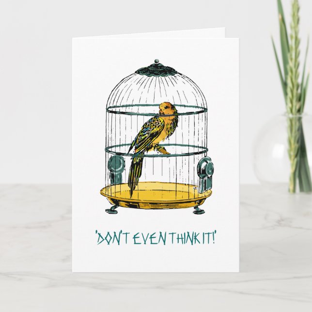 Parrot Quote Greeting Card (Front)