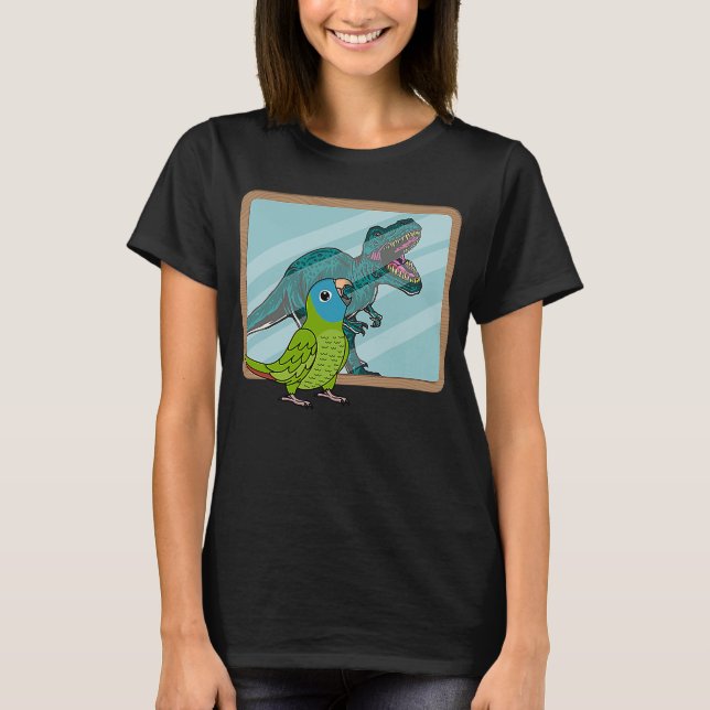 Parrot & Rex Reflection I Blue crowned Conure T-Shirt (Front)