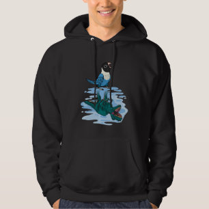 Parrot & Rex Reflection I Blue masked Lovebird Hoodie