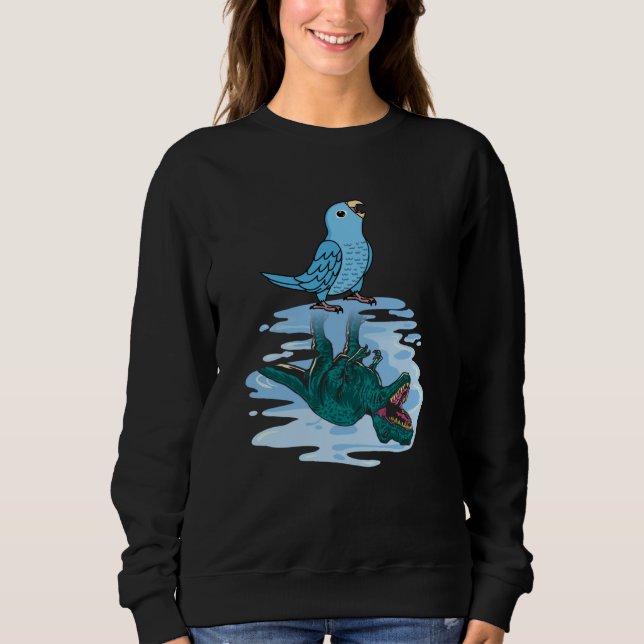Parrot & Rex Reflection I Blue Parrotlet Sweatshirt (Front)