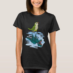Parrot & Rex Reflection I Green Monk Parakeet Quak T-Shirt