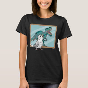 Parrot & Rex Reflection I White Budgie Budgerigar T-Shirt