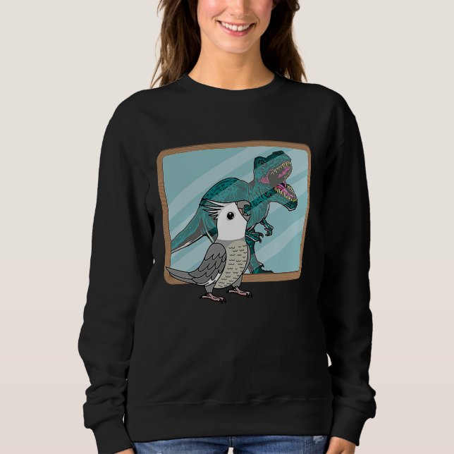 Parrot & Rex Reflection I White faced Grey Cockati Sweatshirt (Front)