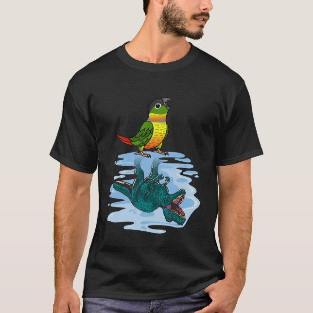 Parrot & Rex Reflection I Yellow sided Green Cheek T-Shirt (Front)