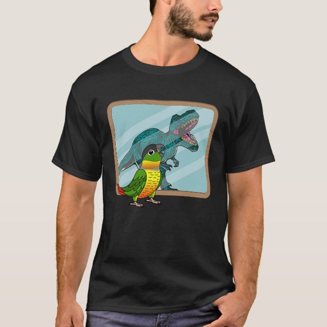 Parrot & Rex Reflection I Yellow sided Green Cheek T-Shirt (Front)
