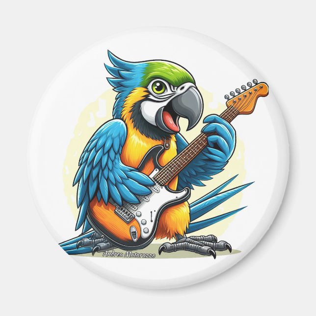 Parrot Rock Music Magnet (Front)