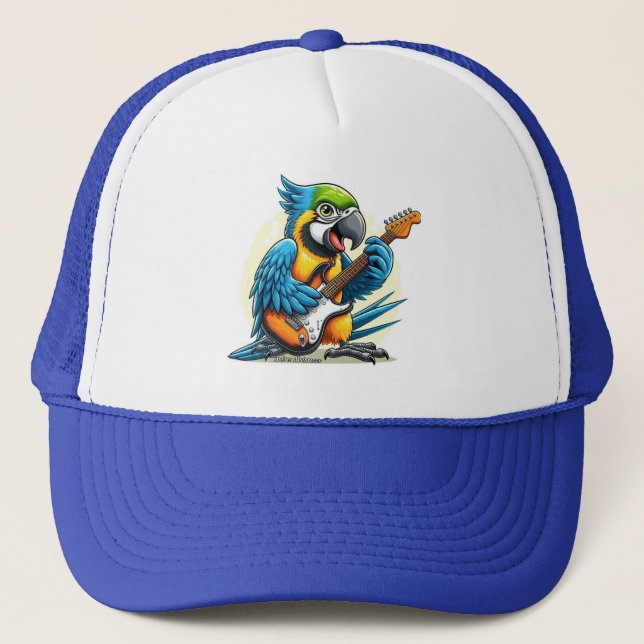 Parrot Rock Music Trucker Hat (Front)