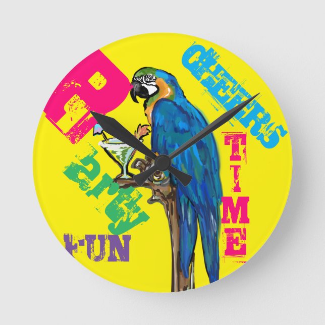 PARROT    ROUND CLOCK (Front)