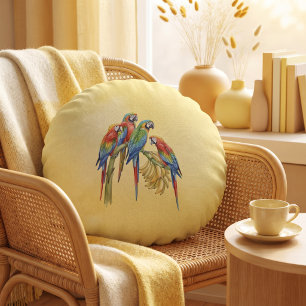 Parrot Round Cushion