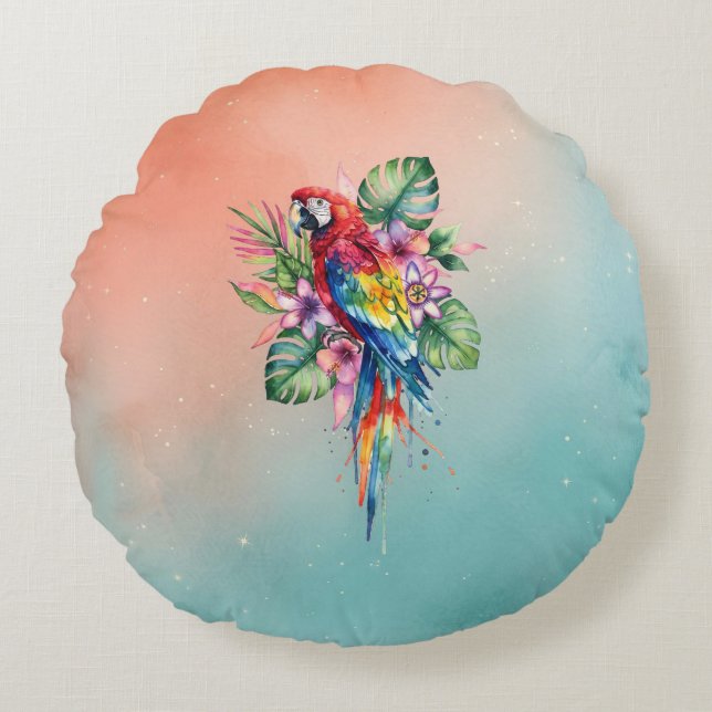 Parrot Round Cushion (Front)
