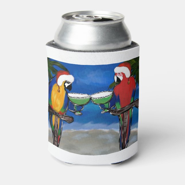 Parrot Santa Can Cooler (Can Back)