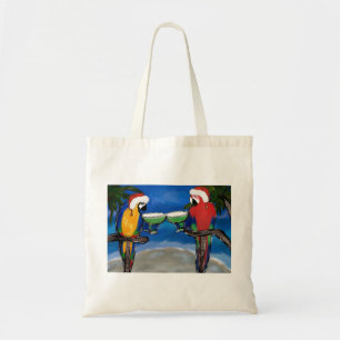 Parrot Santa Tote Bag