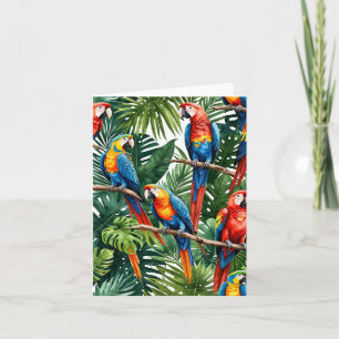 parrot Small, 4" x 5.6" Folded Greeting Card
