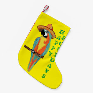 PARROT  SMALL CHRISTMAS STOCKING