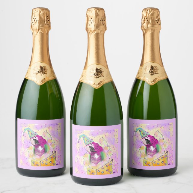 Parrot Sparkling Wine Label (Bottles)