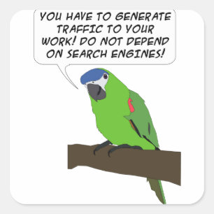 Parrot Speech Square Sticker