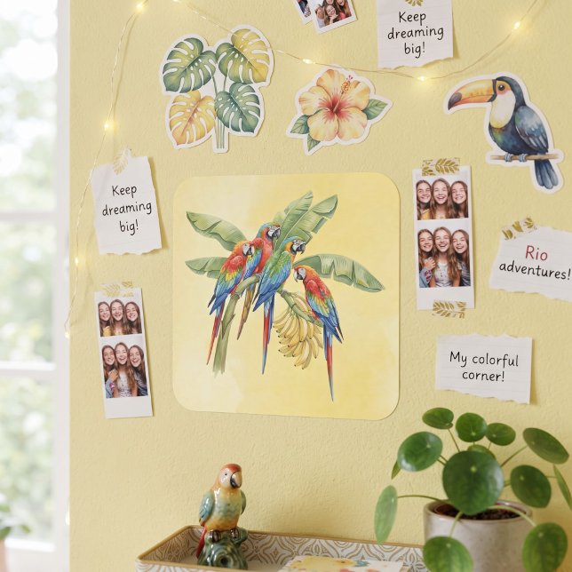 Parrot Square Sticker (Creator Uploaded)