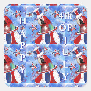 Parrot Square Sticker