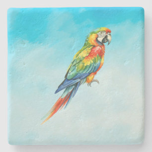Parrot Stone Coaster