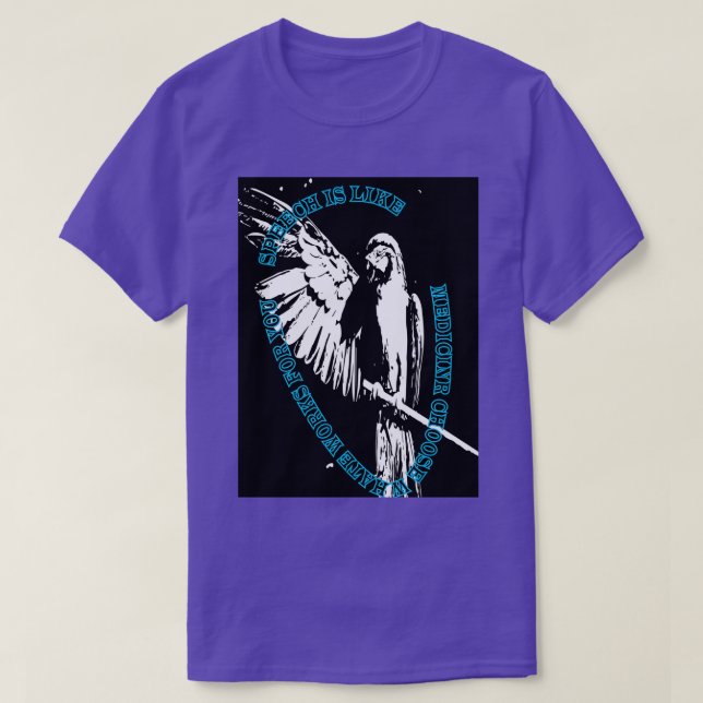 Parrot talking little amp black T-Shirt (Design Front)
