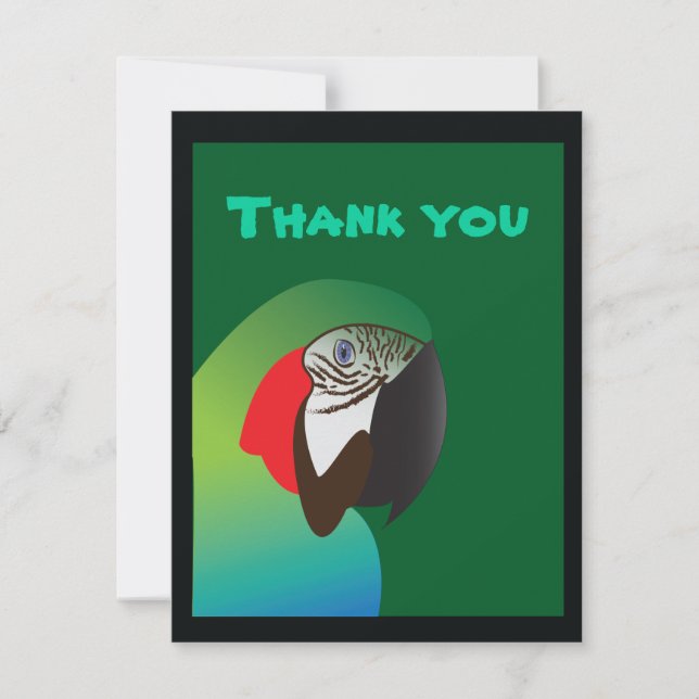 parrot thank yous thank you card (Front)