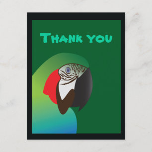 parrot thank yous you card