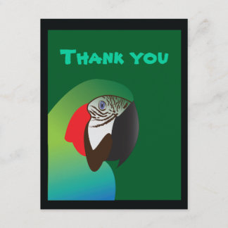 parrot thank yous you card