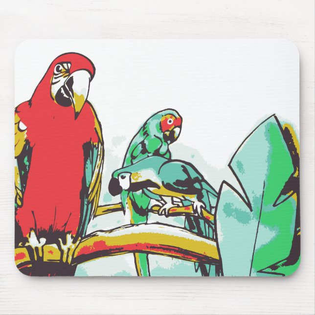 Parrot Trio Mouse Mat (Front)
