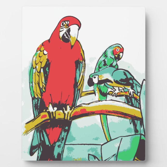 Parrot Trio Plaque (Front)
