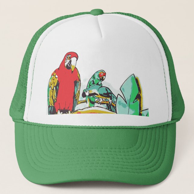 Parrot Trio Trucker Hat (Front)