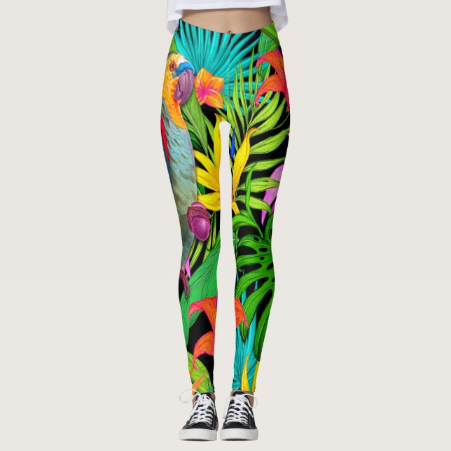 PARROT TROPICAL BIRD LEGGINGS (Front)