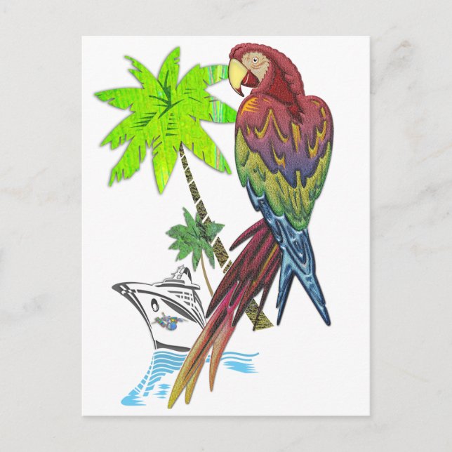 Parrot Tropical Cruise Postcard (Front)