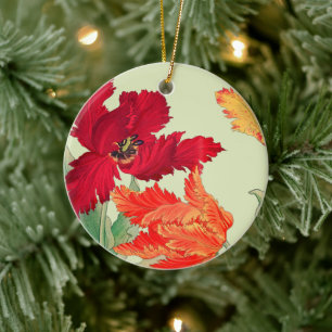 Parrot tulip, Floral Ceramic Tree Decoration