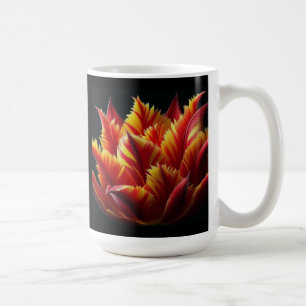 Parrot Tulip Floral Red and Yellow Coffee Mug