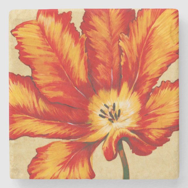 Parrot Tulip II Stone Coaster (Front)