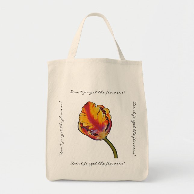 Parrot Tulip Tote Bag (Front)