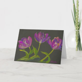 parrot tulips dance holiday card