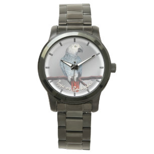 Parrot Watch African Grey Wristwatch Personalised