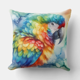 Parrot Watercolor Cushion