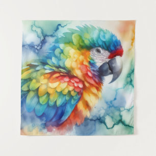 Parrot Watercolor Tapestry