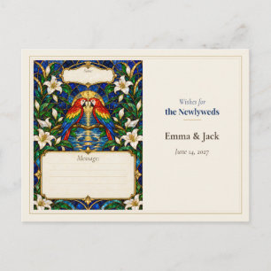 Parrot Wedding Guest Book Wishes Postcard