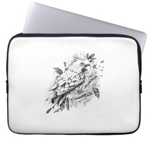Parrot Wild Animal Nature Illustration Art Tattoo Laptop Sleeve
