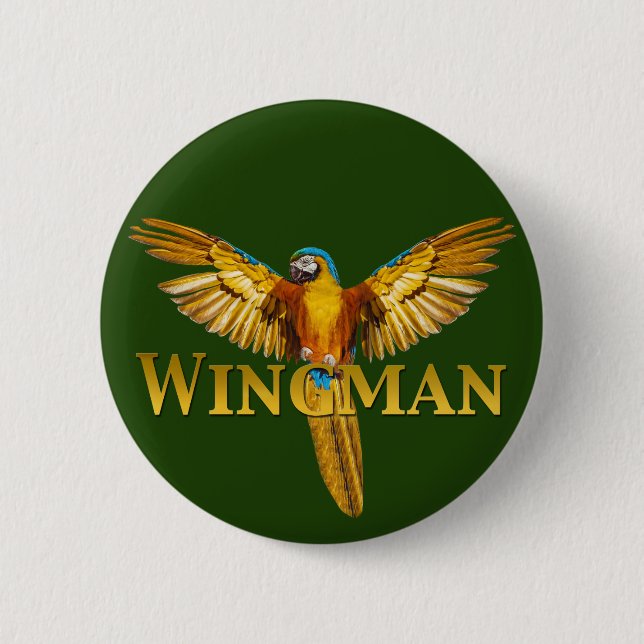 Parrot Wingman 6 Cm Round Badge (Front)