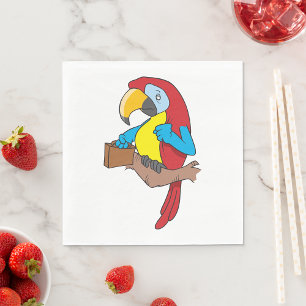 Parrot With A Briefcase Napkins