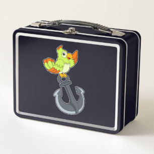 Parrot with Anchor Metal Lunch Box